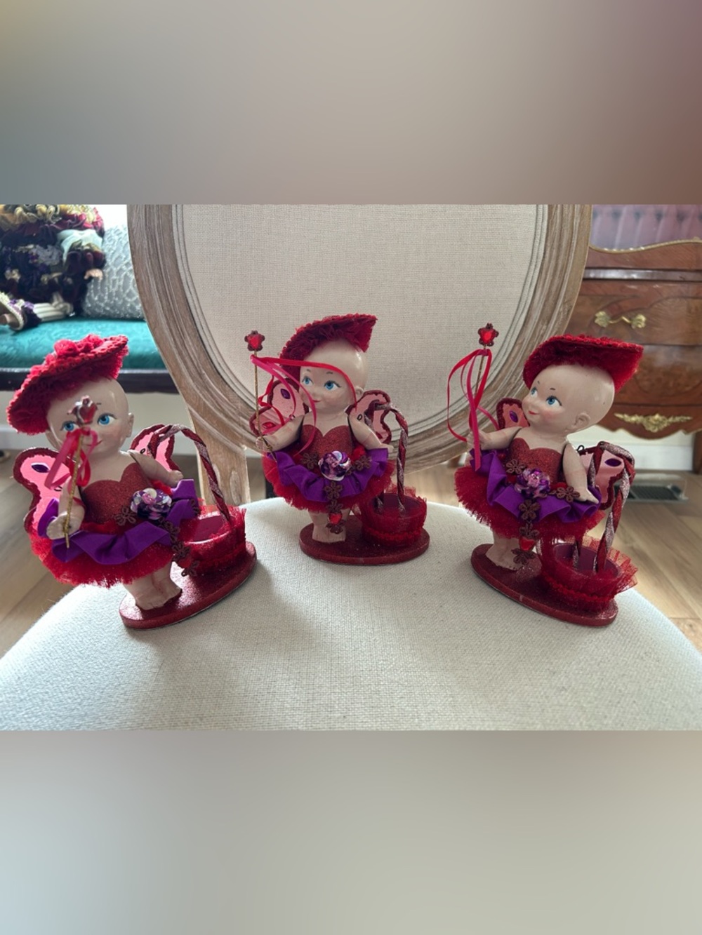 Katherine’s Collection Cupie Valentine Figurines set of 3
